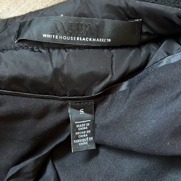 WHBM black chain detail nylon jacket. Size small. - Picture 10 of 10